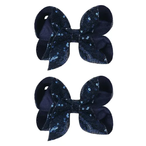 Miniatura 16 de 2 horquillas encantadoras de 5 pulgadas con lazo de hada: pinza de lentejuelas multicolor para niños y adolescentes (negro)