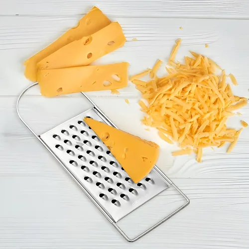 Miniatura 5 de Paquete de 2 ralladores de queso de mano, ralladores planos de acero inoxidable grueso para cocina, adecuado para papas, verduras, mantequilla
