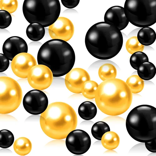 Miniatura 23 de 200 piezas de relleno de jarrón dorado amarillo, cuentas de relleno de jarrón dorado amarillo para centros de mesa, cuentas falsas de perlas