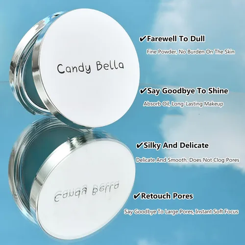 Miniatura 4 de Polvo prensado facial con control de aceite, polvo prensado de gelatina para maquillaje facial, sin polvo, delicado y agradable al tacto, acabado