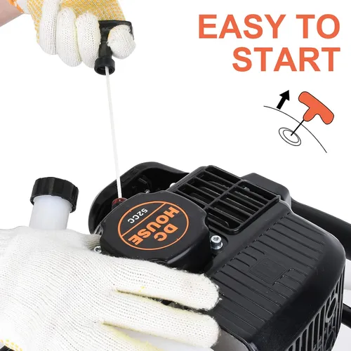 Miniatura 6 de DC HOUSE 52cc 1800W Perforadora de Tierra a Gas con Certificación EPA, con 2 Brocas de 6 y 10 Pulgadas, Relación de Mezcla 30:1, para Valla, Tierra