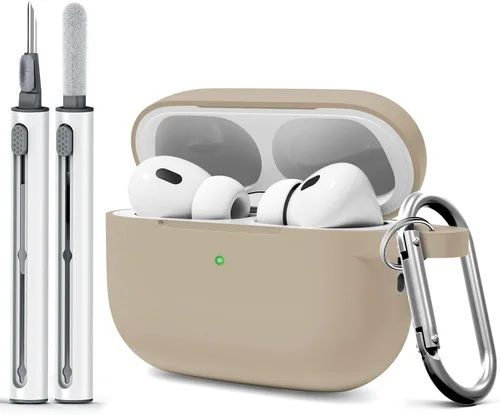 Miniatura 11 de Funda para AirPods Pro 2 con kit de limpieza, compatible con Airpods Pro de 2ª/1ª generación (cable USB-C) con llavero para mujeres y hombres, azul