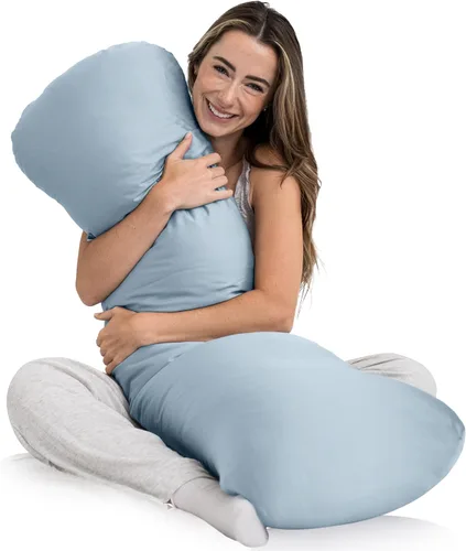 SleepCloud Almohada corporal con peso de 6.5 libras - Almohada pesada para un sueño más profundo - Almohadas refrescantes para adultos - Almohada de