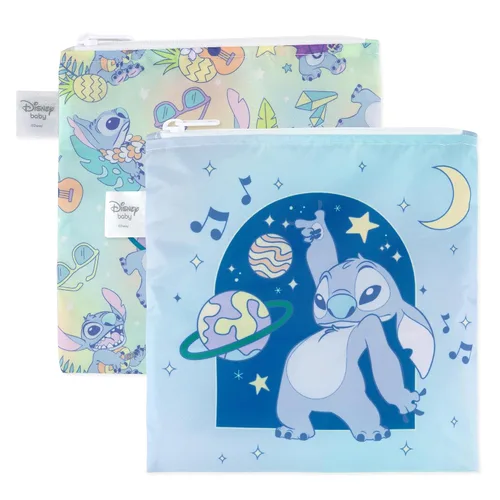 Miniatura 36 de Bumkins - Bolsas reutilizables para snacks, para almuerzo escolar de niños y porciones para adultos, tela lavable, bolsa con cierre de tela