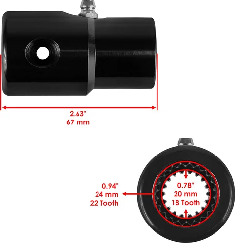 Miniatura 2 de Caltric Eje acoplamiento estriado compatible con John Deere HPX Gator 4x2 4x4 Gas y diesel AM143829