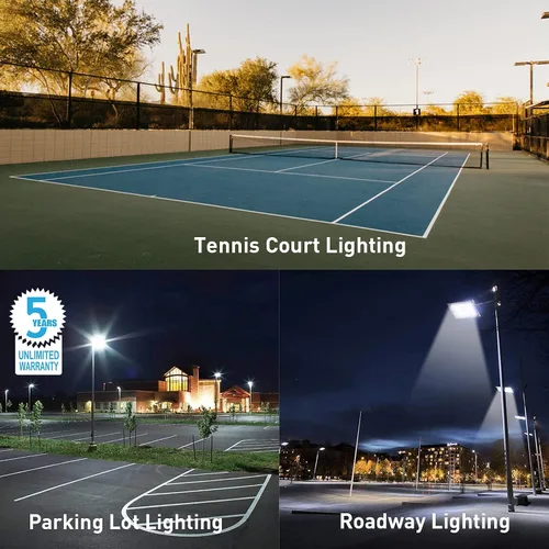 Miniatura 7 de OSTEK Luz LED de estacionamiento de 300 W, 5000K 42000LM luz LED para caja de zapatos con fotocélula del atardecer al amanecer, iluminación de área