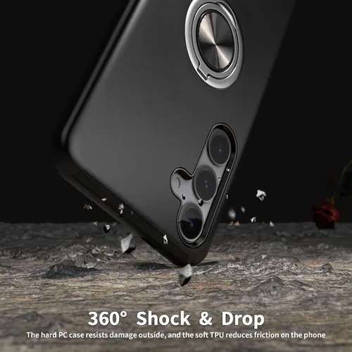 Miniatura 6 de Funda para Samsung Galaxy S26 con protector de pantalla de vidrio templado, híbrida 2 en 1, funda protectora delgada duradera con anillo magnético