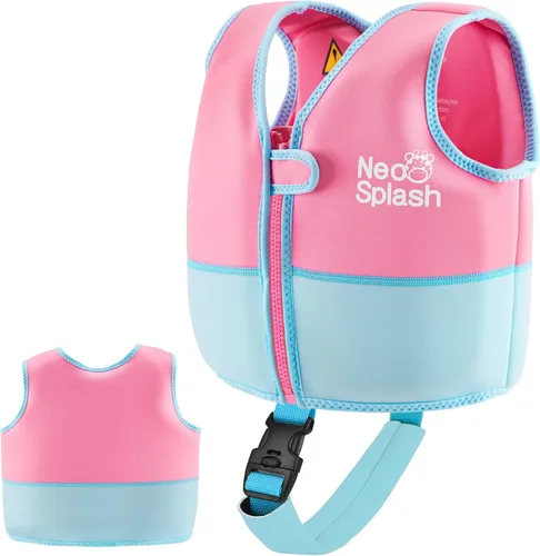 Chaleco de natación para niños de neopreno con correa de seguridad ajustable para edades de 1-3 y 3-6 años KS-PB