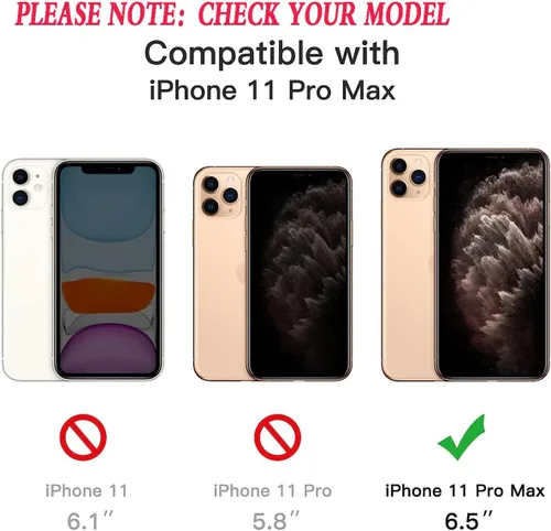 Miniatura 2 de YmhxcY Funda para iPhone 11 Pro Max, a prueba de golpes, a prueba de caídas, a prueba de polvo, 3 capas, duradera, funda de teléfono de protección