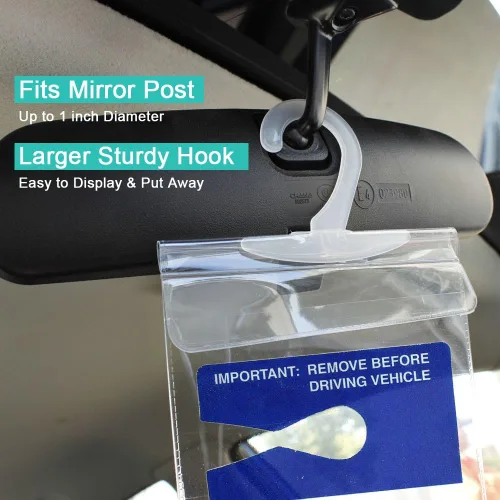 Miniatura 4 de Porta Placas para Discapacitados para Auto, Juego de 2 Porta Placas Ultra Transparentes de Tamaño Pequeño, Porta Placas para Estacionamiento
