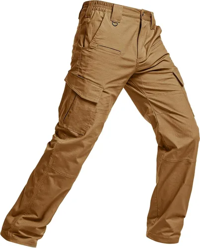 Miniatura 8 de CQR Pantalones tácticos Flex Ripstop para hombre, pantalones cargo elásticos resistentes al agua, pantalones de trabajo ligeros EDC para senderismo