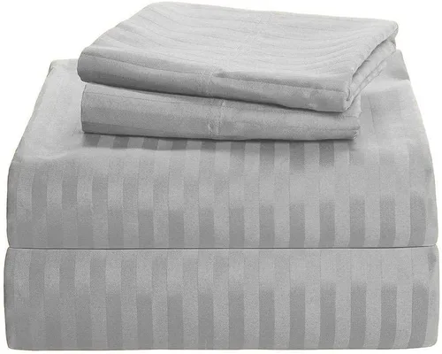 Miniatura 9 de Juego de sábanas de lujo de 600 hilos para sofá cama – Pima algodón 4 piezas sofá doble negro sólido ajuste hasta 5 pulgadas de profundo bolsillo