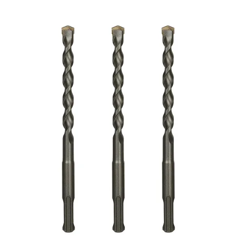 Juego de 3 brocas de martillo giratorio SDS Plus de 1/2 pulgada x 10 pulgadas, punta de carburo para ladrillo, mampostería, piedra y hormigón