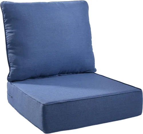 Miniatura 138 de Rilyson Cojines de patio para muebles de exterior, 22 x 24 pulgadas, respaldo alto y asiento profundo, cojín de exterior para sillas de patio, sofá