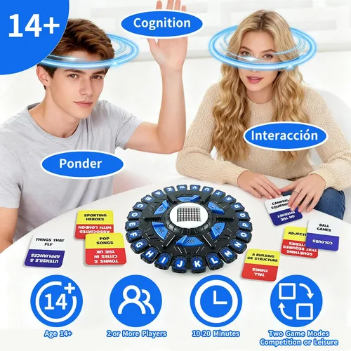 Miniatura 6 de rytopt Juego De Mesa, Juegos De Mesa En Español, 24 Letras, 2-8 Jugadores, Tiempo de Juego de 15-20 Minutos, Juegos de Mesa para Adultos