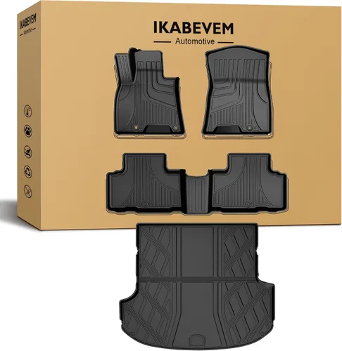 Miniatura 17 de Tapete de carga compatible con Kia Sorento 2021-2025 2026 Tapete de maletero con tapete para respaldo de asiento, TPE para todo tipo de clima