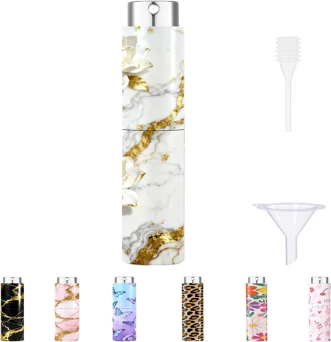 Miniatura 14 de Botellas de perfume atomizador recargable para viaje – Mini rociador portátil a prueba de fugas para colonia y aceites esenciales, botellas