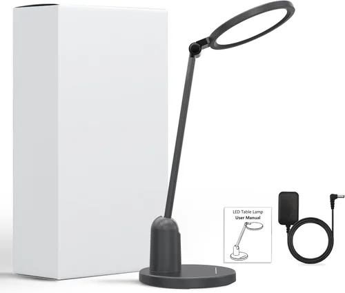 Miniatura 8 de Lámparas de escritorio para oficina en casa con base estable, luz LED de escritorio ultra brillante de 1000 lúmenes, lámpara de mesa regulable