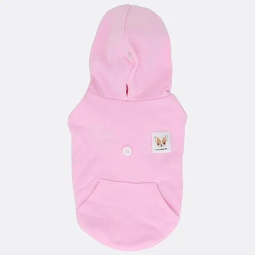 Miniatura 3 de LOPHIPETS Sudaderas con Capucha de Algodón para Perros para Perros Pequeños Chihuahua Ropa para Cachorros Abrigo para Clima Frío-Rosa/S Rosado
