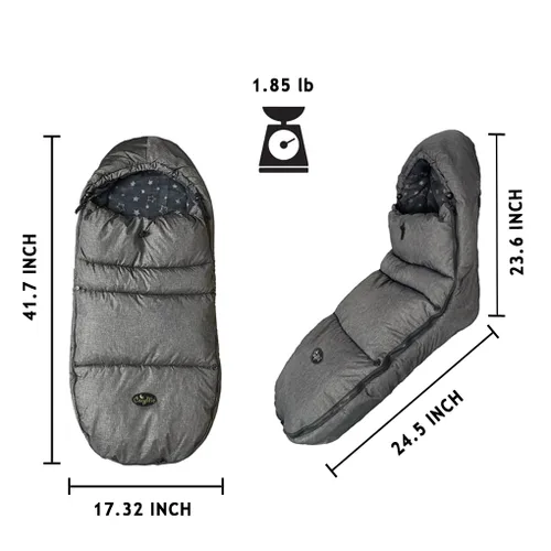 Miniatura 4 de CozyMe Saco para cochecito de bebé, manta con capucha para cochecito para bebé, bolsa para cochecito de cochecito con forro polar multiusos, funda