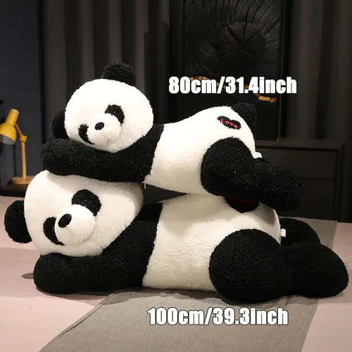 Miniatura 6 de Somao Juguete de peluche de oso panda gigante, lindo panda grande, almohada suave para abrazar para niños, novia, cojín para dormir, regalo