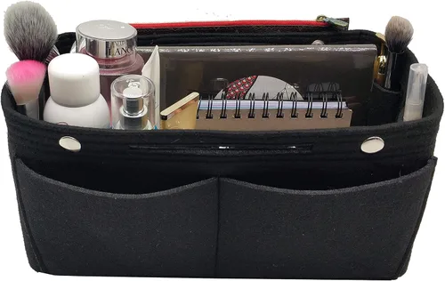 Miniatura 47 de LEXSION Organizador de fieltro para bolso – Bolsa de bolsillo múltiple en bolsa organizadora
