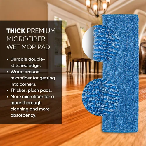 Miniatura 2 de Microfiber Wholesale Almohadilla de microfibra absorbente de 18 pulgadas, reutilizable, lavable a máquina, repuestos (paquete de 2)