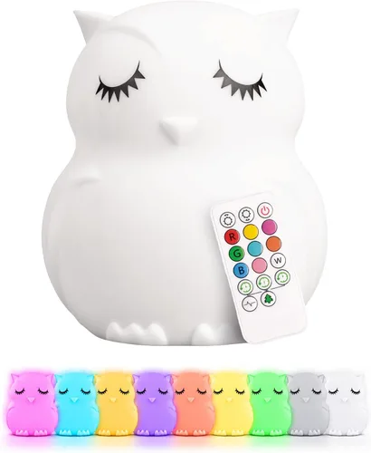 Miniatura 24 de Lumipets Pepper The Puppy Dog - Luz nocturna de silicona blanda para niños Bonita luz nocturna con control remoto y control táctil