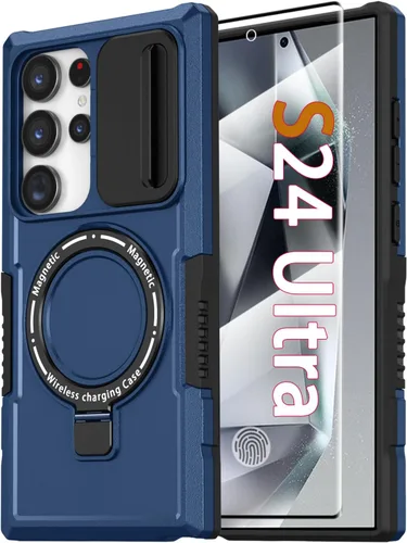 Miniatura 132 de Funda magnética para Samsung Galaxy Note 20 Ultra con soporte de anillo [con protector de pantalla] [Compatible con carga inalámbrica MagSafe] Funda