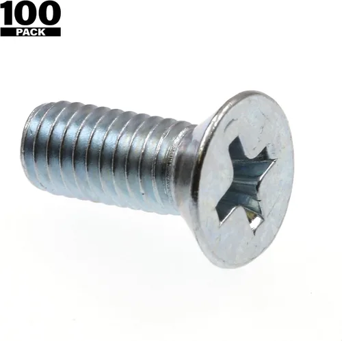 Miniatura 3 de Prime-Line 9001025 Tornillos de máquina, cabeza plana, Phillips Drive, #10-32 X 1/2 pulgadas, acero chapado en zinc (paquete de 100)
