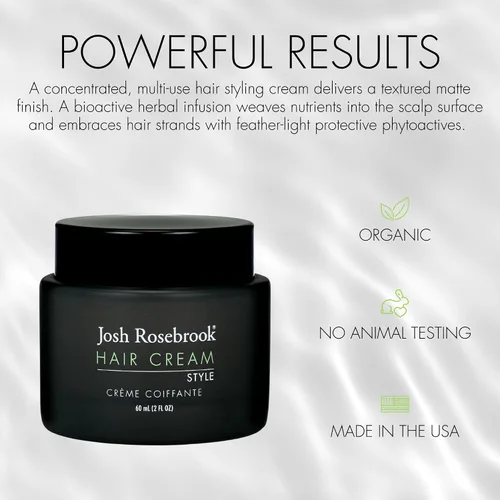 Miniatura 2 de Josh Rosebrook Hair Cream - Crema para el cabello que crea altura, separación y textura en peinados cortos a largos - 2.0 fl oz - 2 Oz