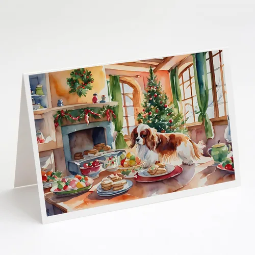 Miniatura 56 de Caroline's Treasures DAC3884GCA7P Paquete de 8 tarjetas en blanco de Navidad con galletas de husky siberiano Tarjetas de felicitación con sobres