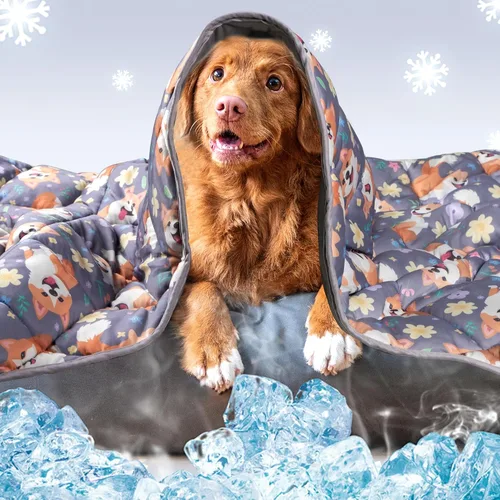 Miniatura 8 de Leekalos Tapete refrescante para perros, almohadillas refrescantes para mascotas para perros, manta refrescante de verano para gatos, cojín portátil