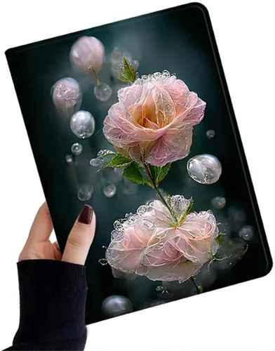 Miniatura 14 de kaidisen Funda de flores compatible con iPad de 9.7 pulgadas, 6ª y 5ª generación, iPad Air/Air 2, diseño de flores, ilustración floral con soporte