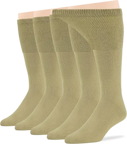 Miniatura 49 de 7BIGSTARS KINGDOM Calcetines de algodón para hombre, diabéticos, no vinculantes, paquete de 5 unidades, talla L/XL, Azul mezclilla, verde oliva