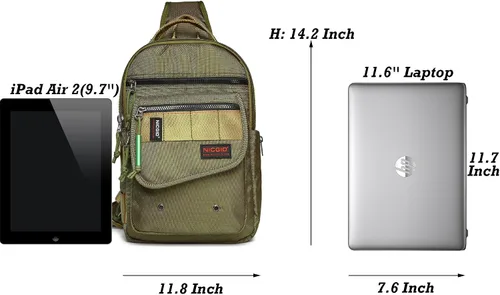 Miniatura 6 de NICGID Bolsos de bandolera, mochilas de hombro para el pecho, bolsos cruzados, bolsa de pecho al aire libre, mochila de viaje para hombres y mujeres