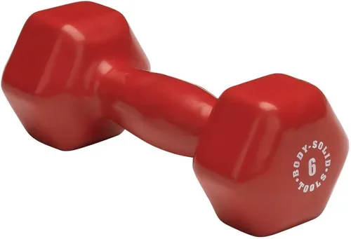 Miniatura 4 de Body-Solid Tools - Mancuerna de vinilo para entrenamiento aeróbico y terapia física, pesas de mano para mujeres, mancuernas hexagonales