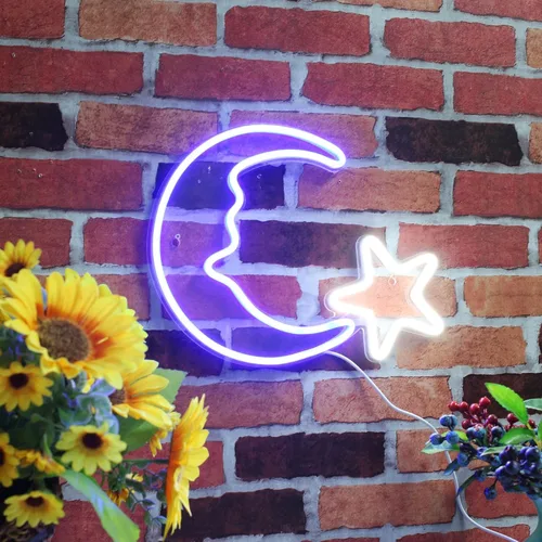 Miniatura 4 de ADVPRO Moon and Star Flex Silicone LED Neon Sign - Azul - st16s33-fnu0009-b