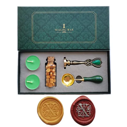 Miniatura 29 de Fancy Letters S - Juego de sellos de cera personalizados, sello de cera para tarjetas de cartas invitaciones letras S