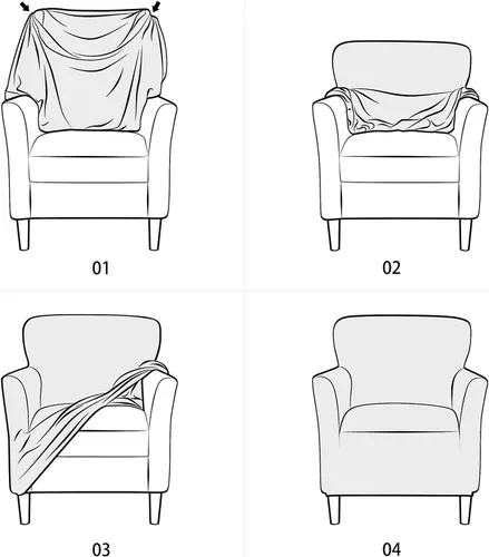 Miniatura 6 de Fundas Elásticas para Sillas Fundas para Sillones de Banquete Fundas de Sillón de Terciopelo Lujoso Fundas de Sofá Sillón Fundas para Sillas Azul