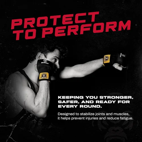 Miniatura 3 de Beast Gear Guantes interiores de boxeo con relleno de gel, correas de muñeca rápidas de 39.4 in para hombres y mujeres - MMA, Muay Thai, Kickboxing