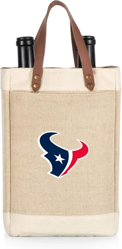 Miniatura 9 de PICNIC TIME NFL Pinot - Jute 2 Bottle Insulated Wine Bag - Wine Tote Bag - Wine Gift Bag, (Beige)