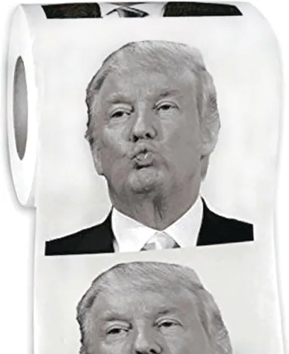 Rollo de papel higiénico de Donald Trump, divertido regalo de broma de humor político, regalos para republicanos y demócratas