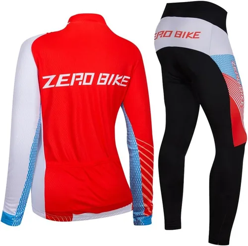 Miniatura 12 de Traje de ciclismo acolchado de gel 3D transpirable de manga larga para mujer, conjunto de pantalones de malla con protección UV