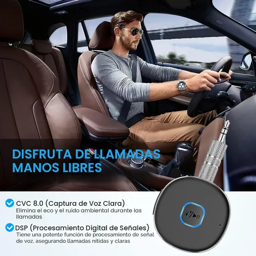 Miniatura 5 de LAICOMEIN - Receptor Bluetooth, adaptador auxiliar portátil para automóvil de 0.138 in, receptor de audio inalámbrico Bluetooth