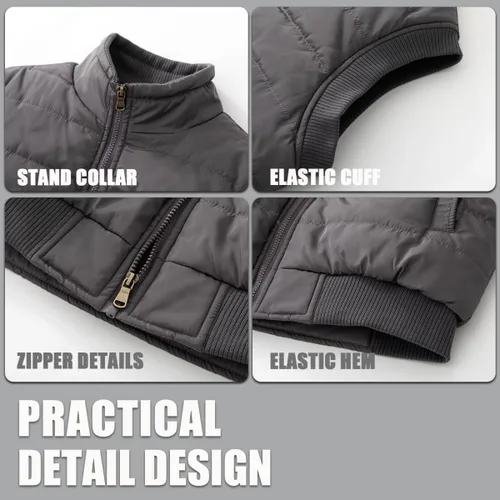Miniatura 52 de Msmsse Chalecos de invierno para hombre, con forro polar, acolchado, casual, sin mangas