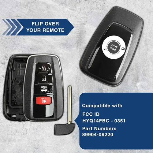 Miniatura 5 de 2 fundas para llavero remoto 4btn para Toyota Camry (HYQ14FBC)