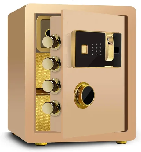 Miniatura 9 de Nobility - Caja fuerte para gabinete con huella digital biométrica y teclado digital, caja fuerte de acero para construcción de dinero, pequeña caja
