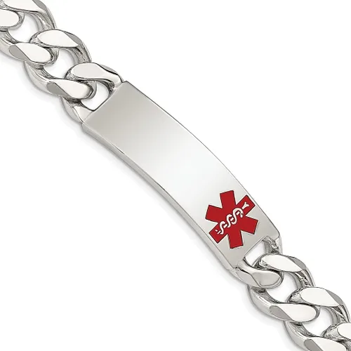 925 Sterling Silver Medical Alert Curb Link Id Bracelet 75 Inch Fine Jewelry For Women Gifts For Her