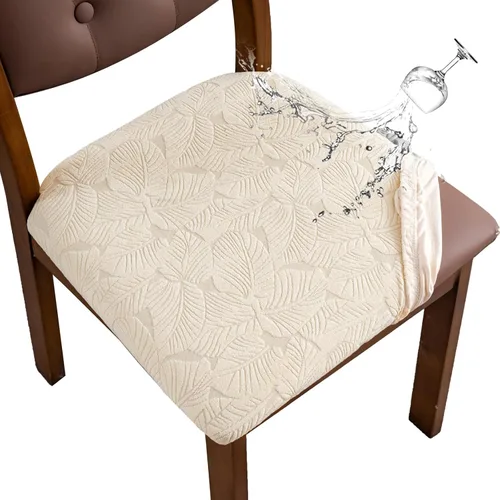 Miniatura 17 de Funda de asiento impermeable para silla de comedor, fundas de asiento lavables para sillas de cocina (negro, 4 piezas)